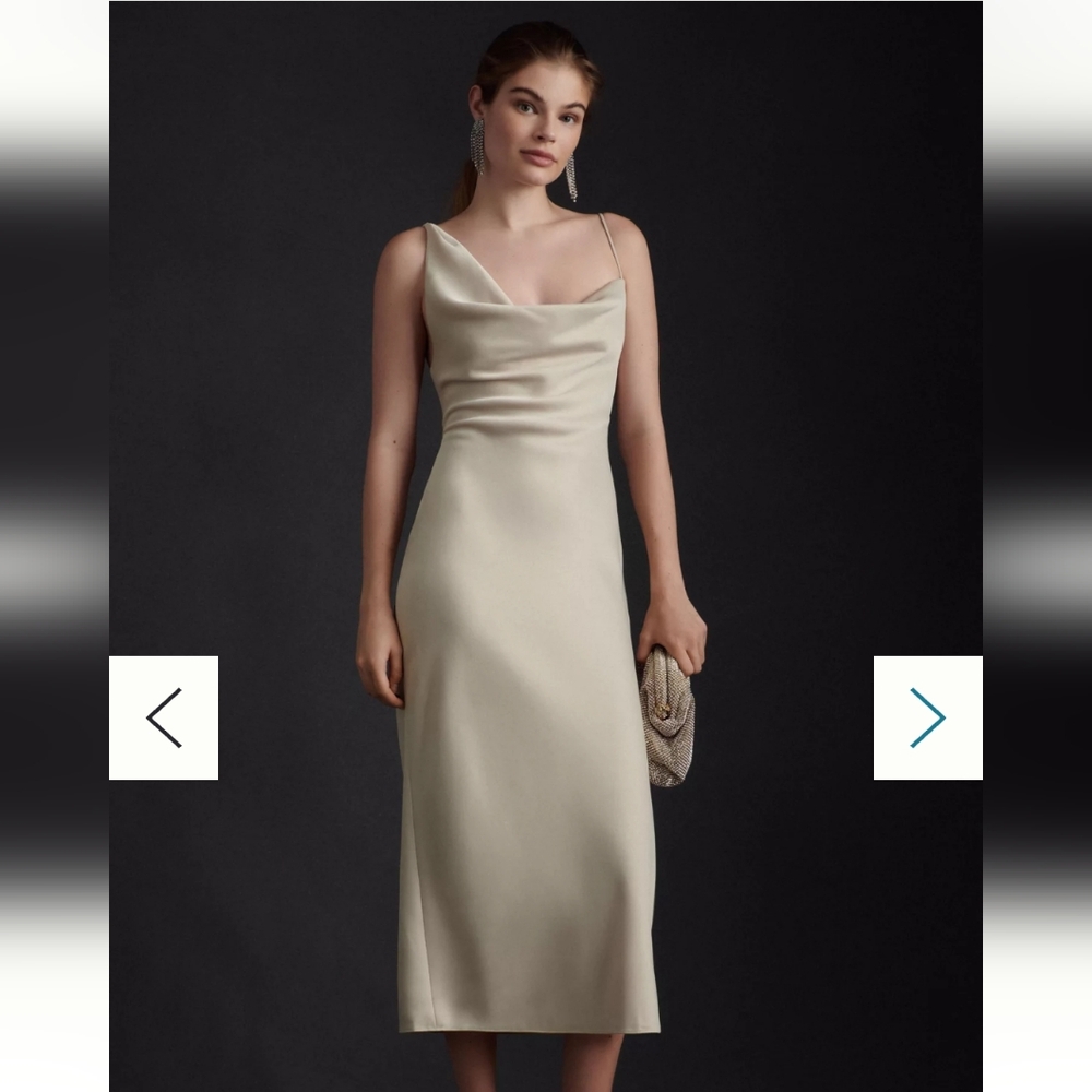BHLDN August Satin Charmeuse Midi Dress